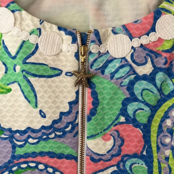 Lilly Pulitzer Multi Conch Republic Delia Lace Detail Shift size 00 - Picture 3 of 6